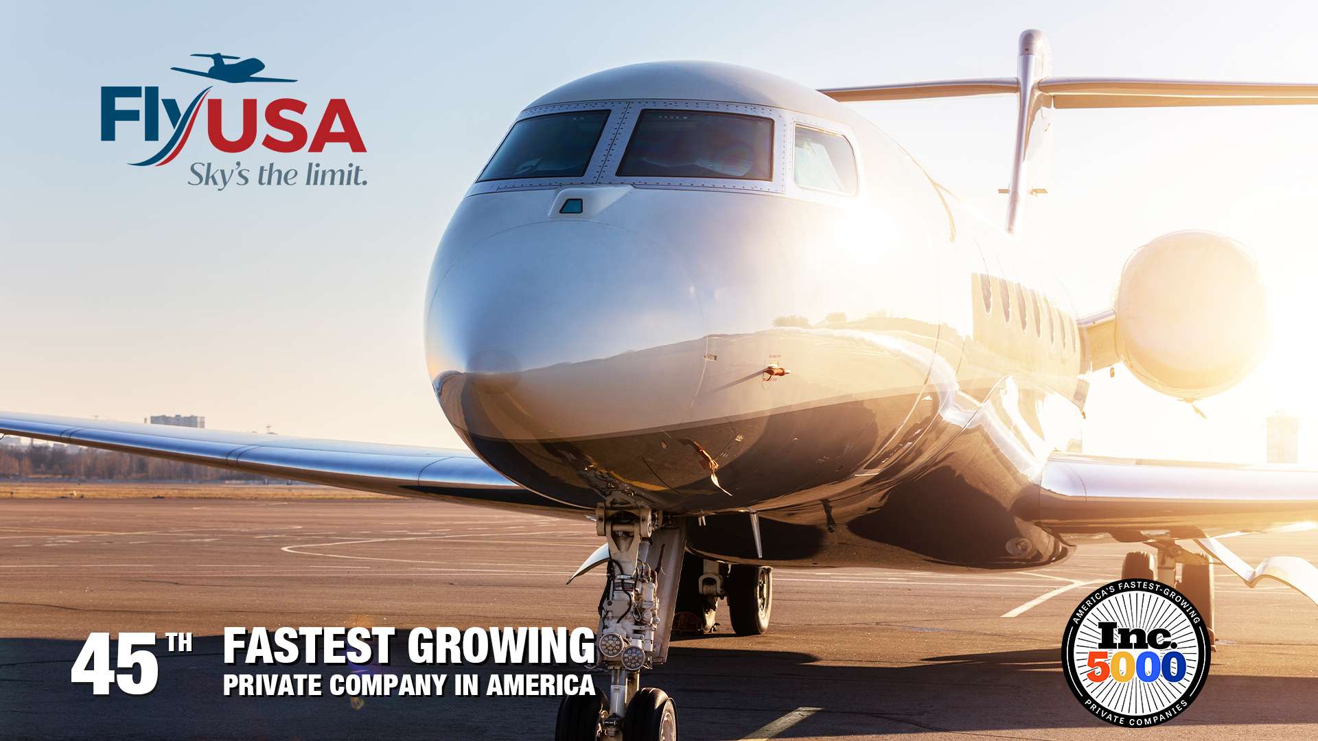 Inc. 5000 - FlyUSA is the 45th fastest growing private company in the U.S.