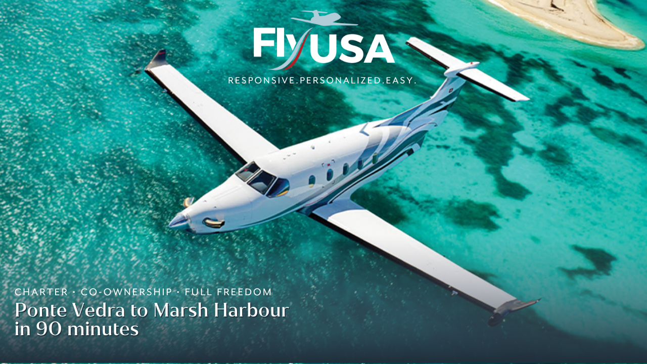 Ponte Vedra to Marsh Harbour with FlyUSA